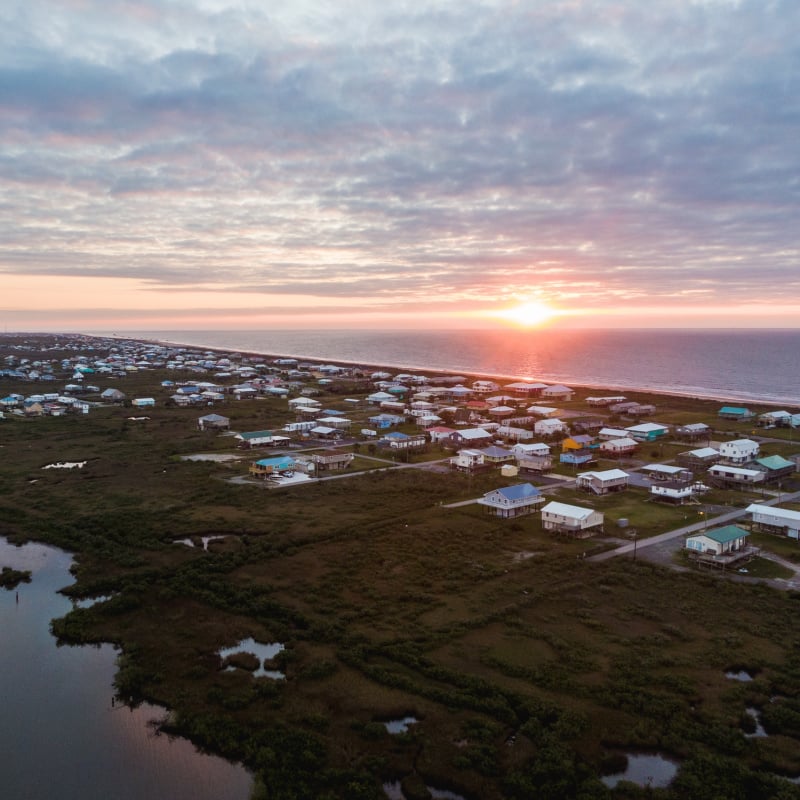 Grand Isle at sunset