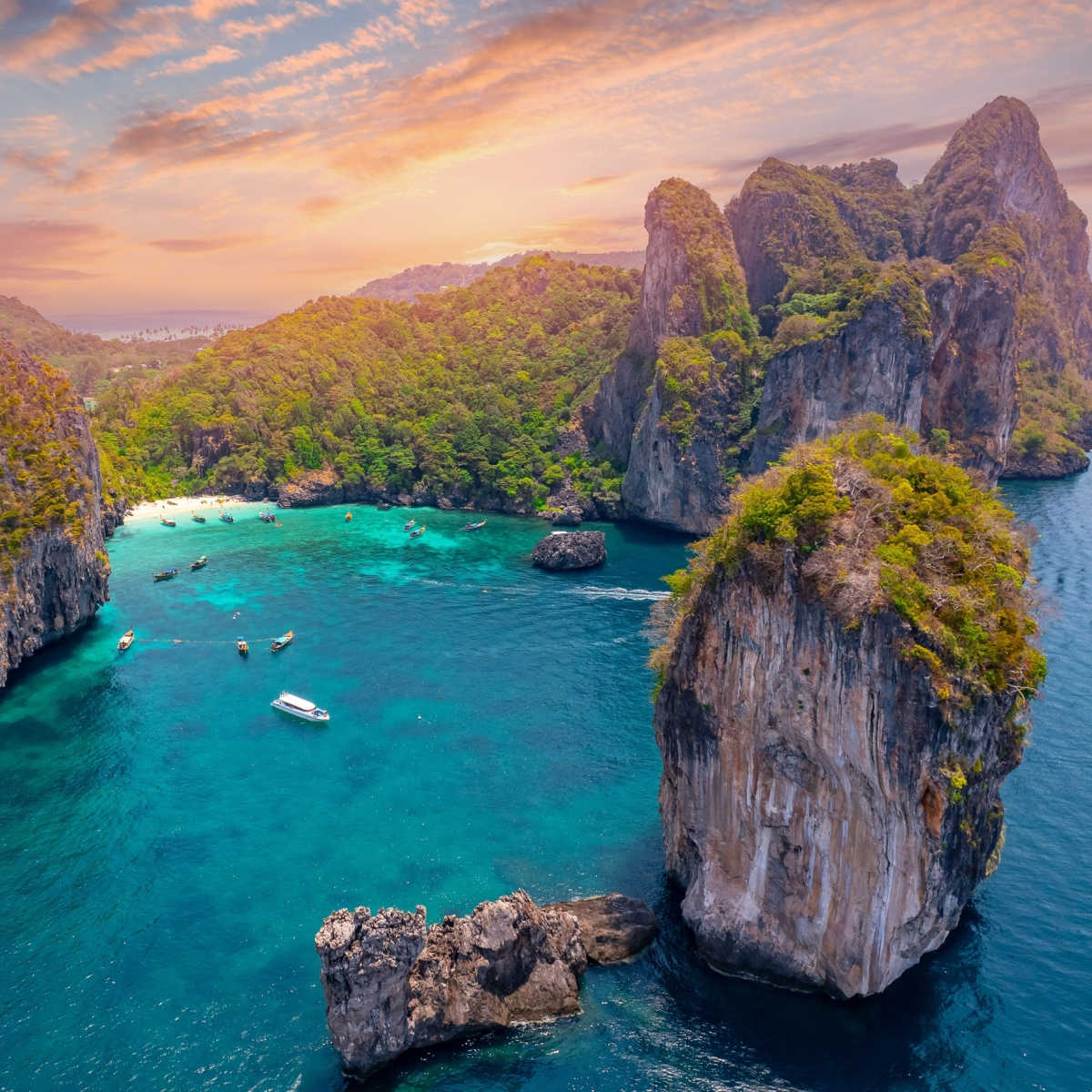 Landscape koh Phi Phi Don island, Krabi, Thailand