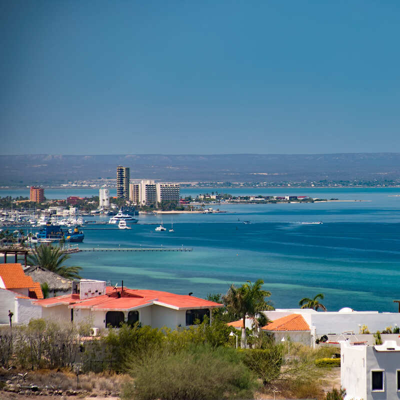 Panoramic View Of La Paz, The State Capital Of Baja California Sur, Mexico, Latin America