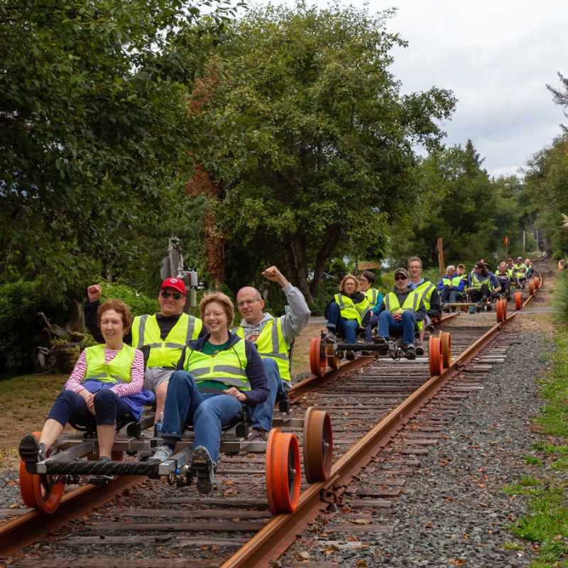 Rockaway Beach rail riders