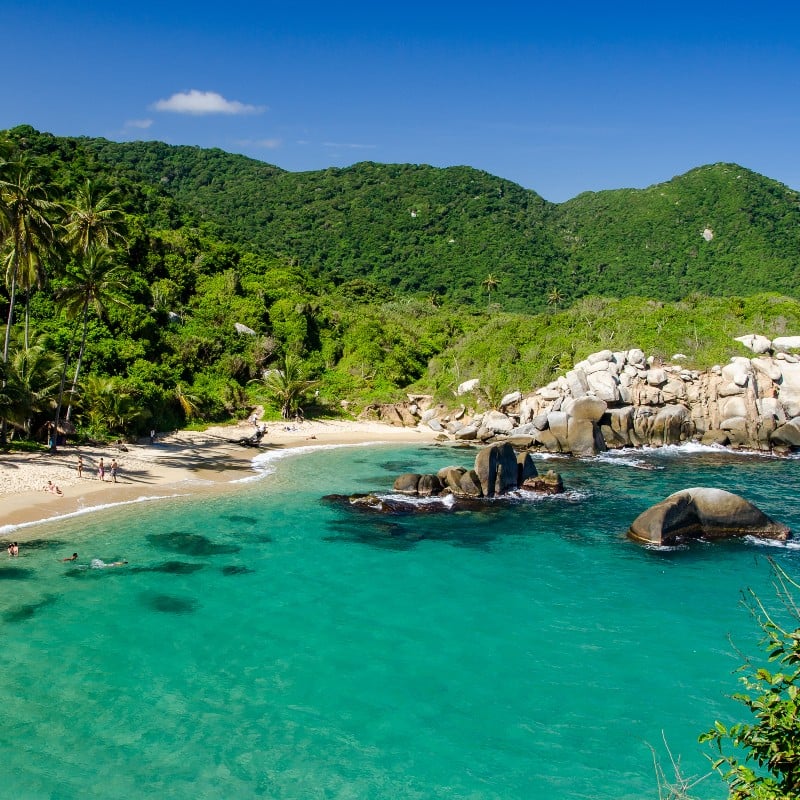 View of a beach near Santa Marta, Colombia