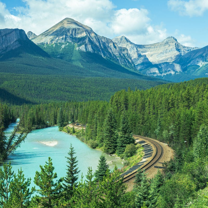 Stunning scenery on Rocky Mountain train route 