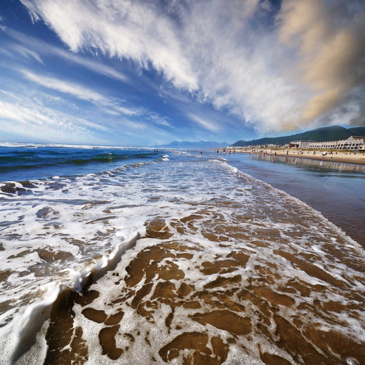 Tide rolling in Rockaway Beach, OR