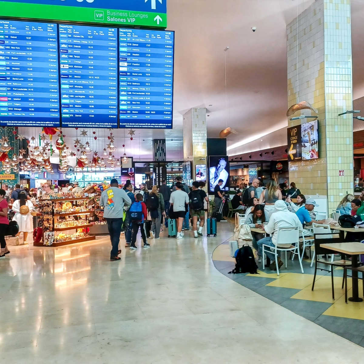 View at the Cancun duty free store at Terminal 4 of International Airport