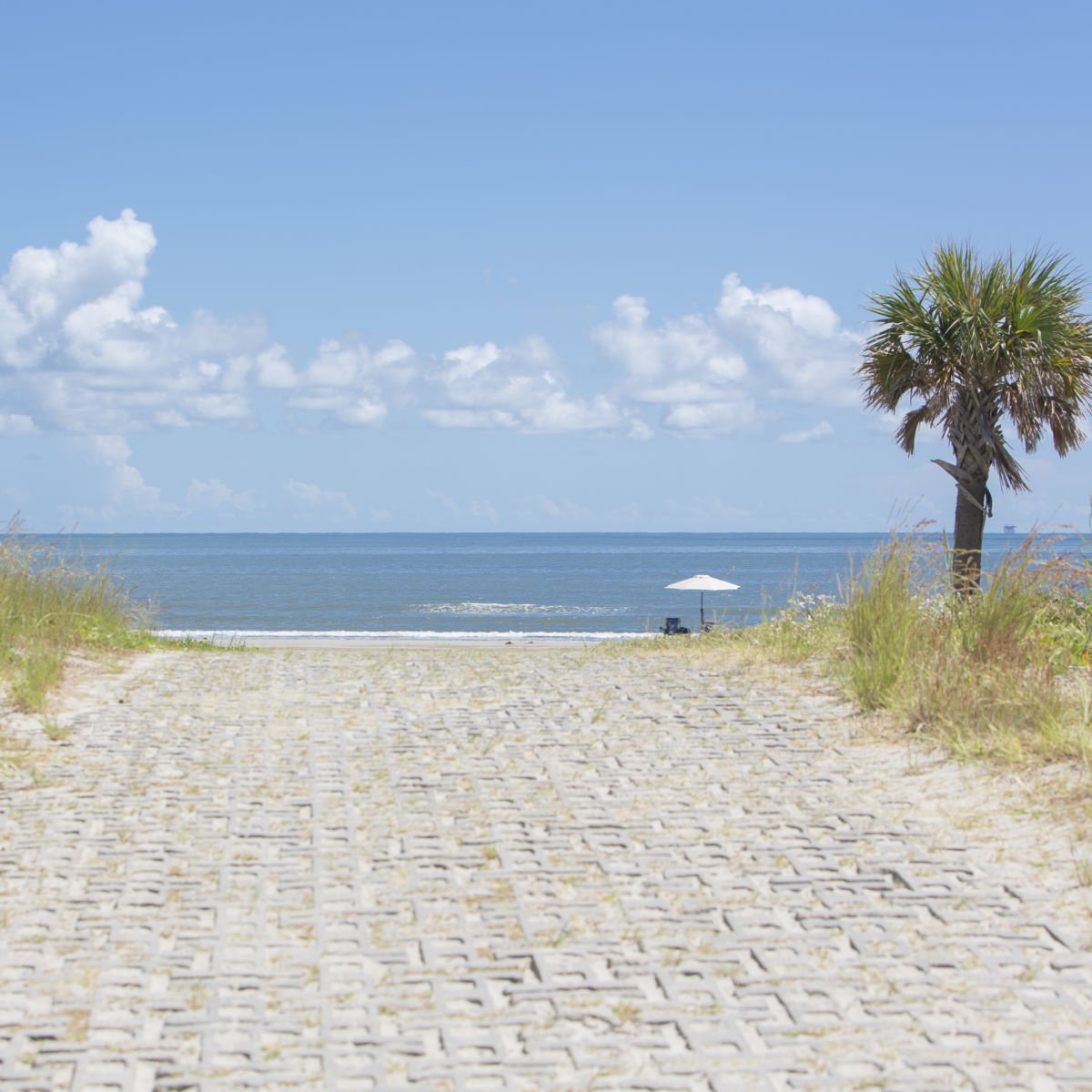 Walkway to wide open beaches of Grand Isle, LA