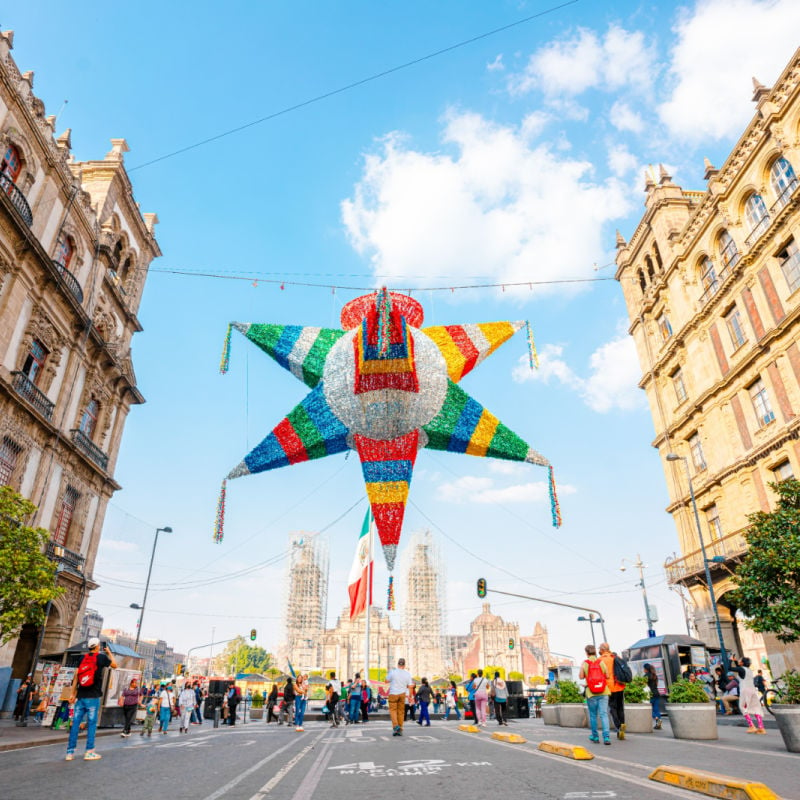 Giant Christmas Pinata In Mexico City, Mexico, Latin America