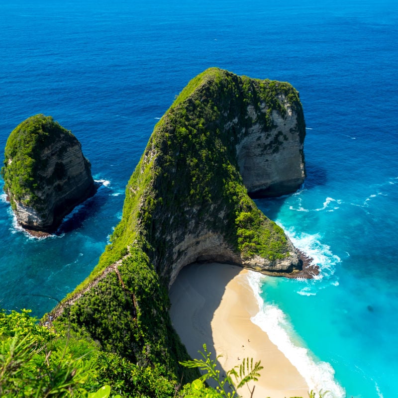 Aerial view of Nusa Penida near Bali, Indonesia, Southeast Asia